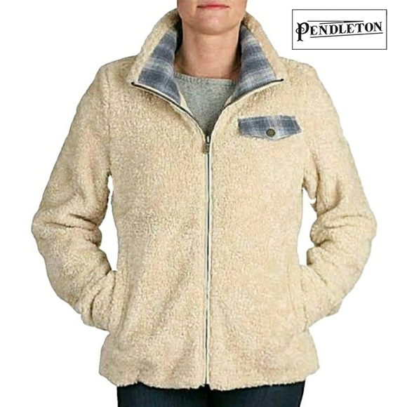 Pendleton Jackets & Blazers - Pendleton Wms M Shearling Full Zip Jacket